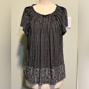 Style & Co flutter sleeve top women’s L